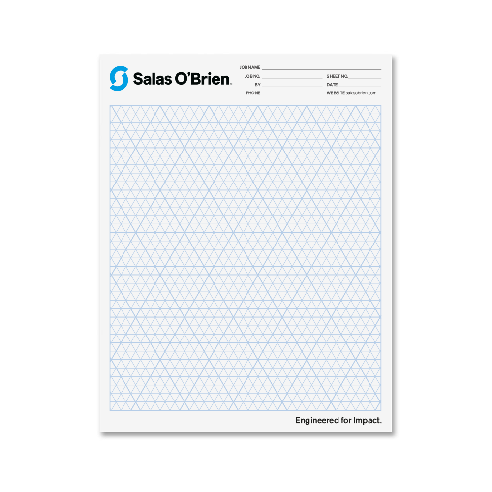 Full Color Isometric Graph Pad/25 Sheets per Pad